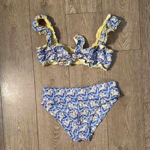 Frankie’s Floral Ruffle Bikini Set